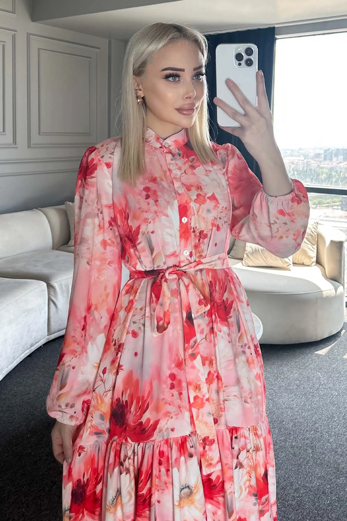 Floral Patterned Dress-detail