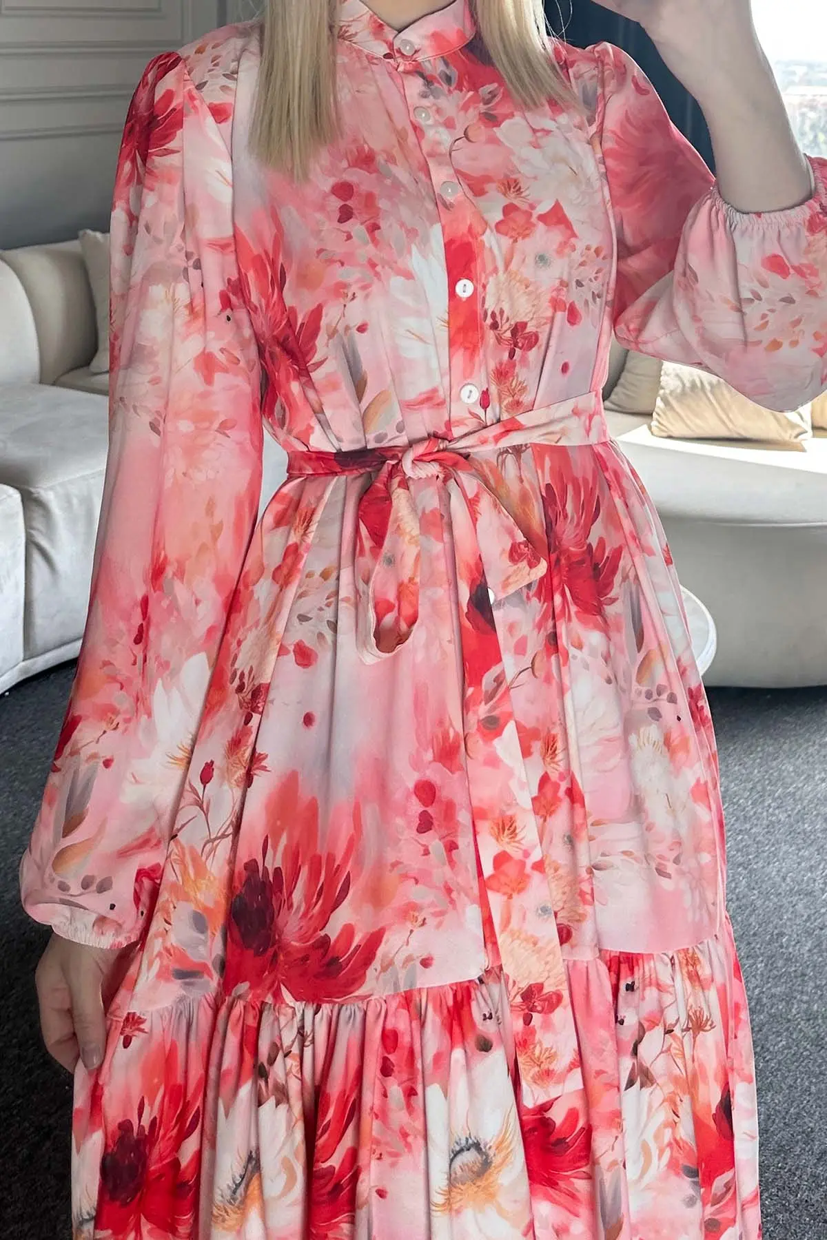 Floral Patterned Dress-detail