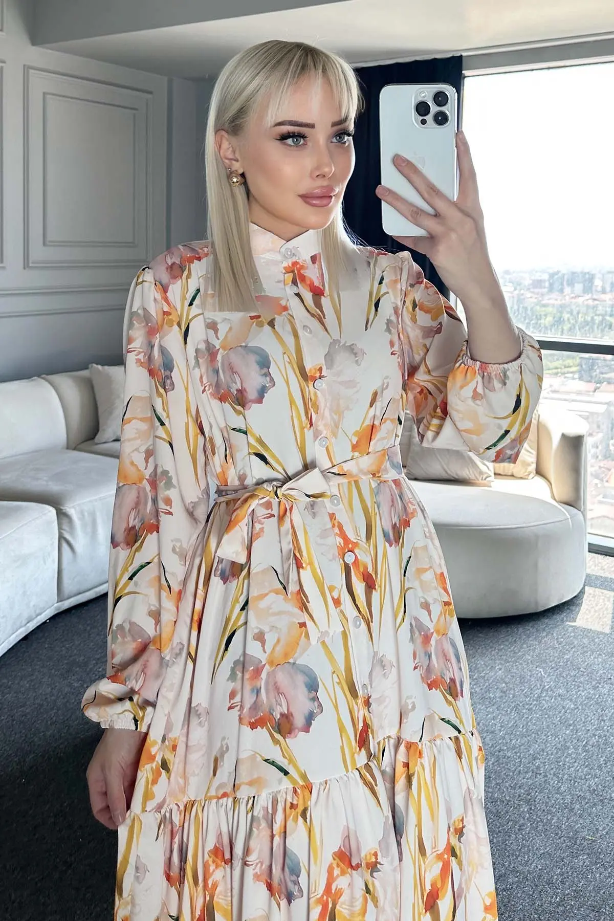 Floral Patterned Dress-detail