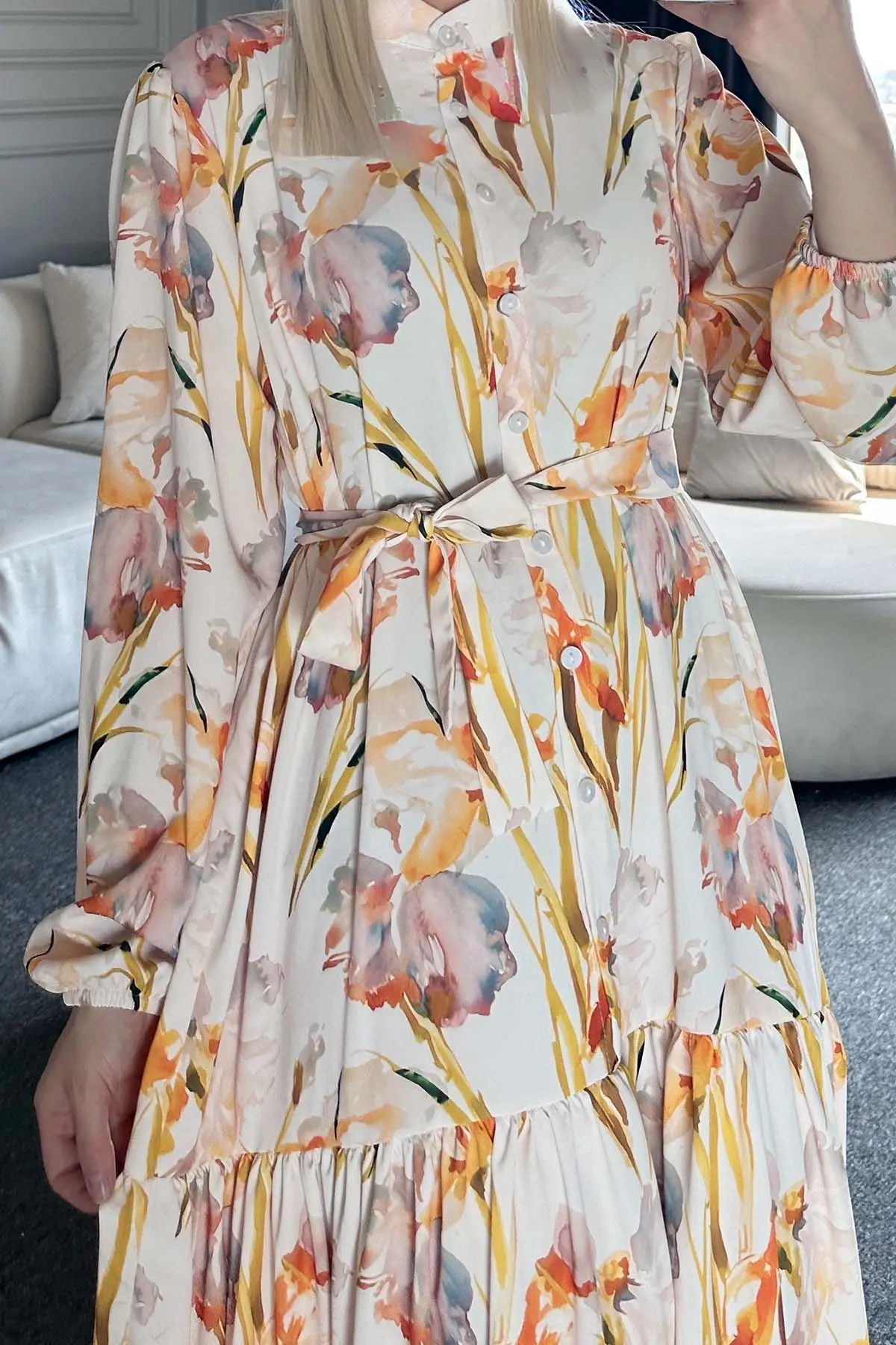 Floral Patterned Dress-detail