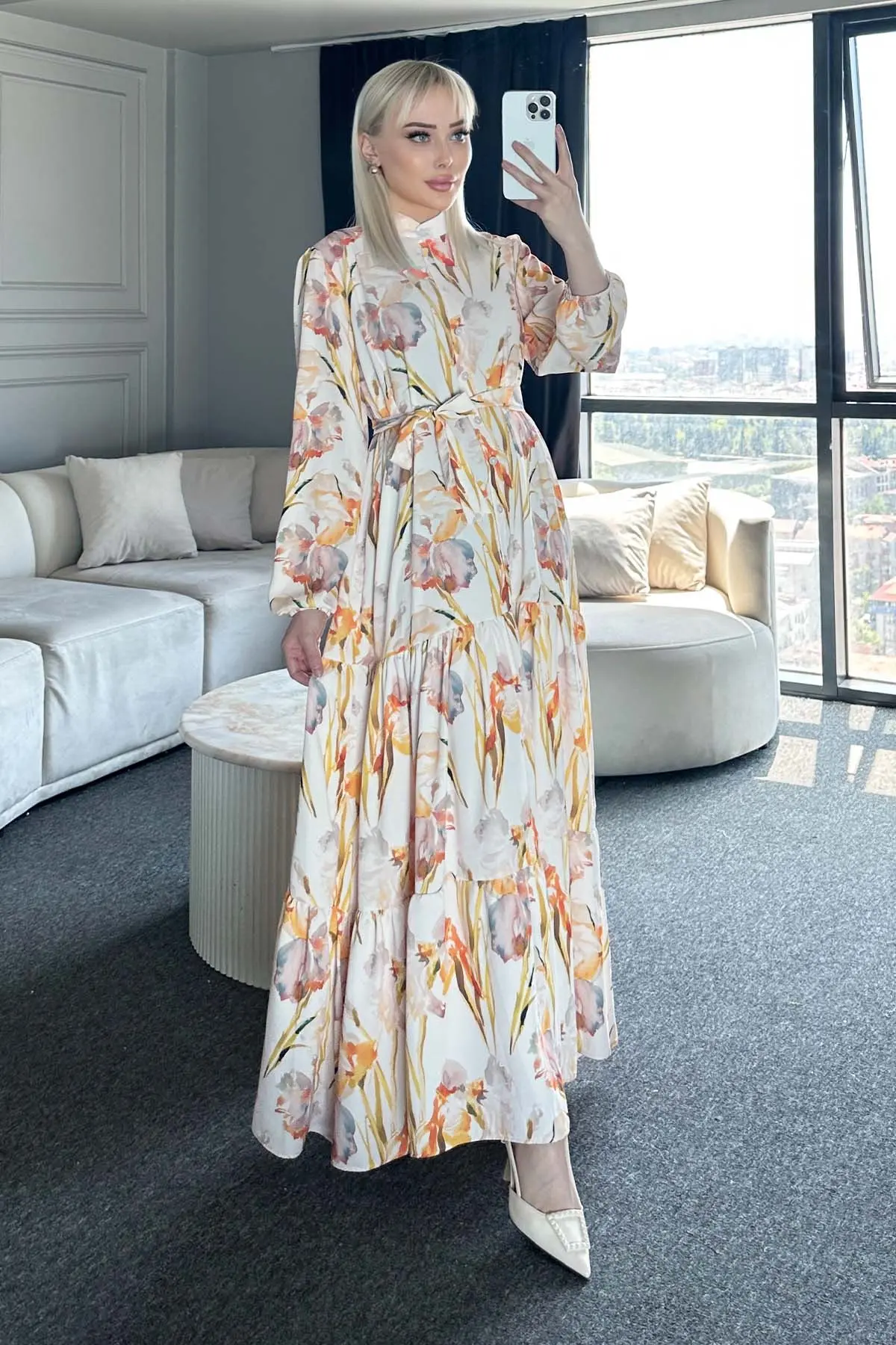 Floral Patterned Dress-detail