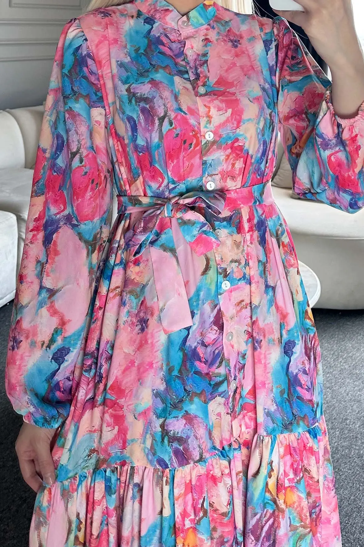 Floral Patterned Dress-detail