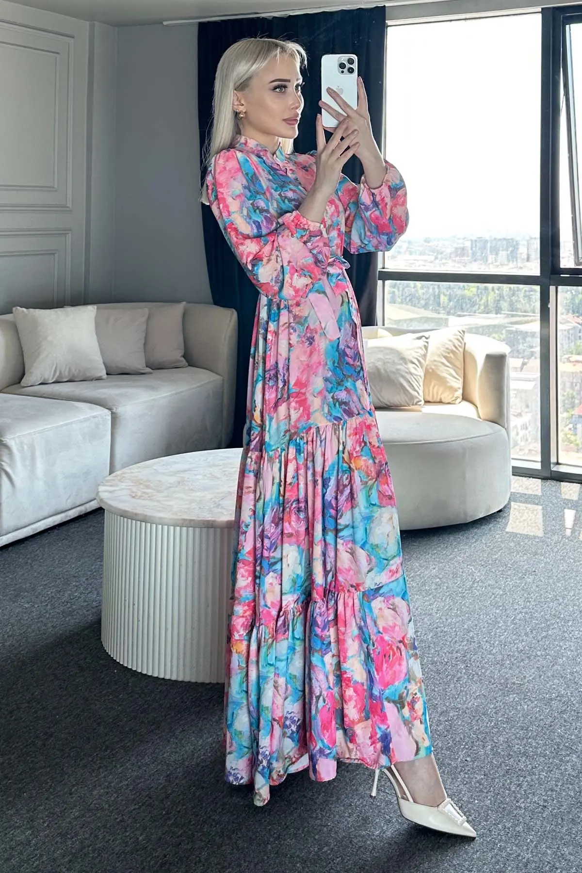 Floral Patterned Dress-detail