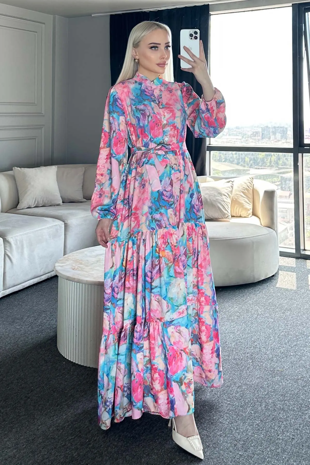 Floral Patterned Dress-detail