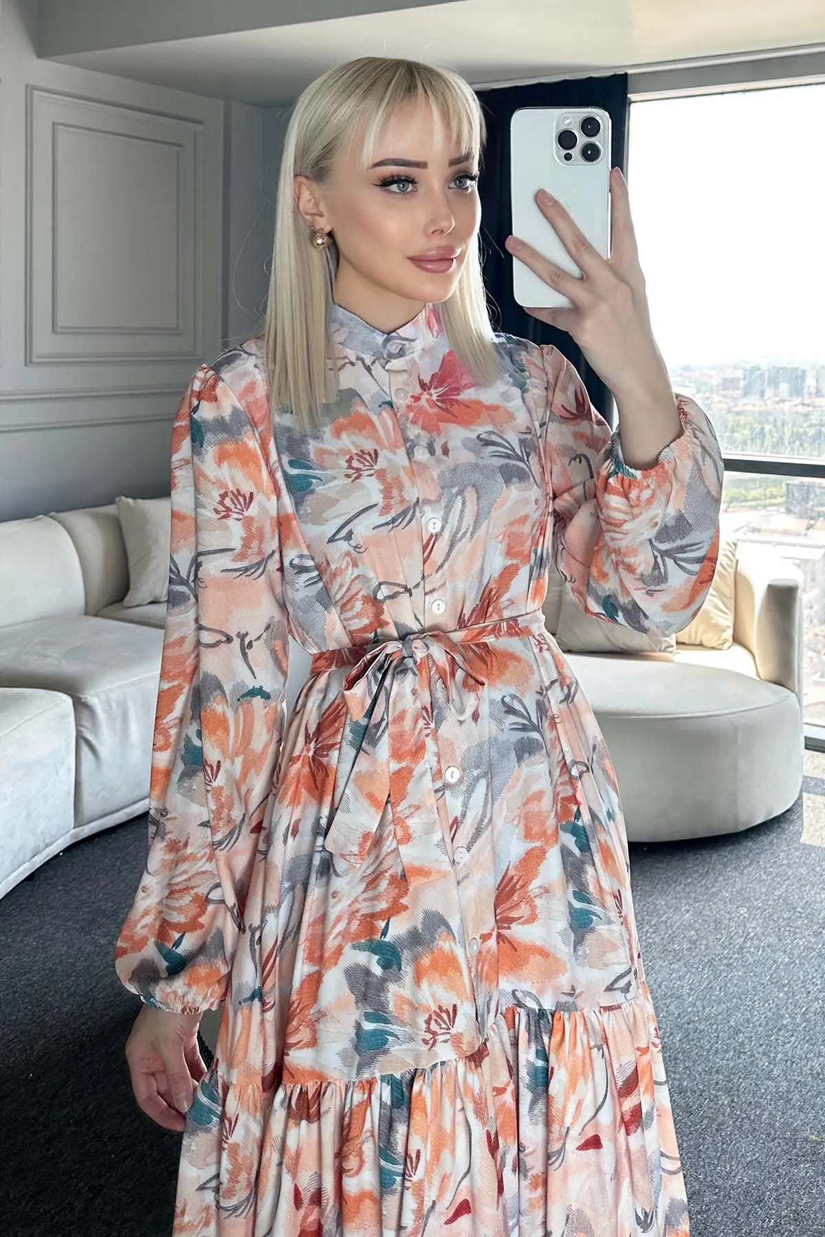 Floral Patterned Dress-detail