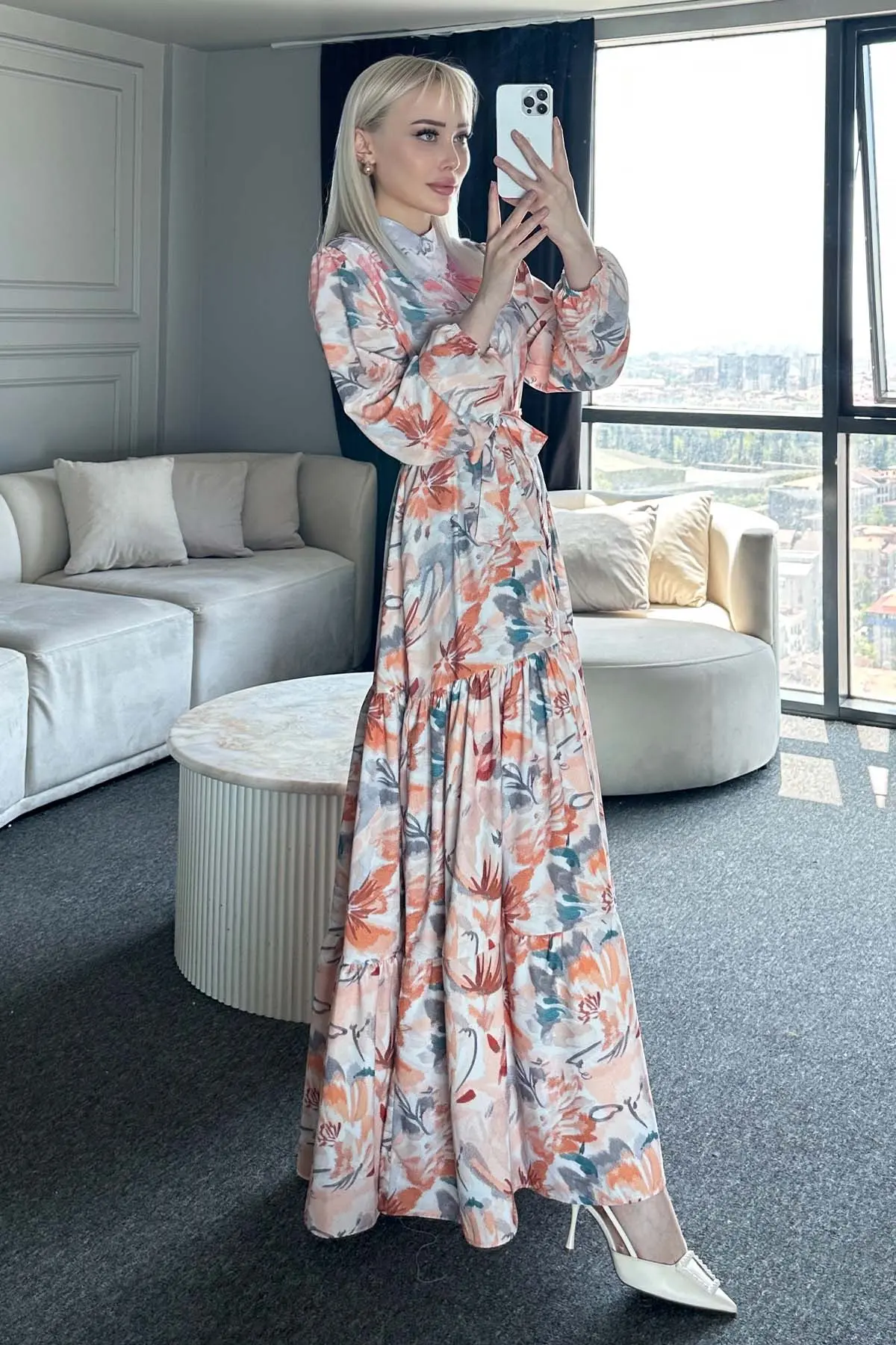 Floral Patterned Dress-detail