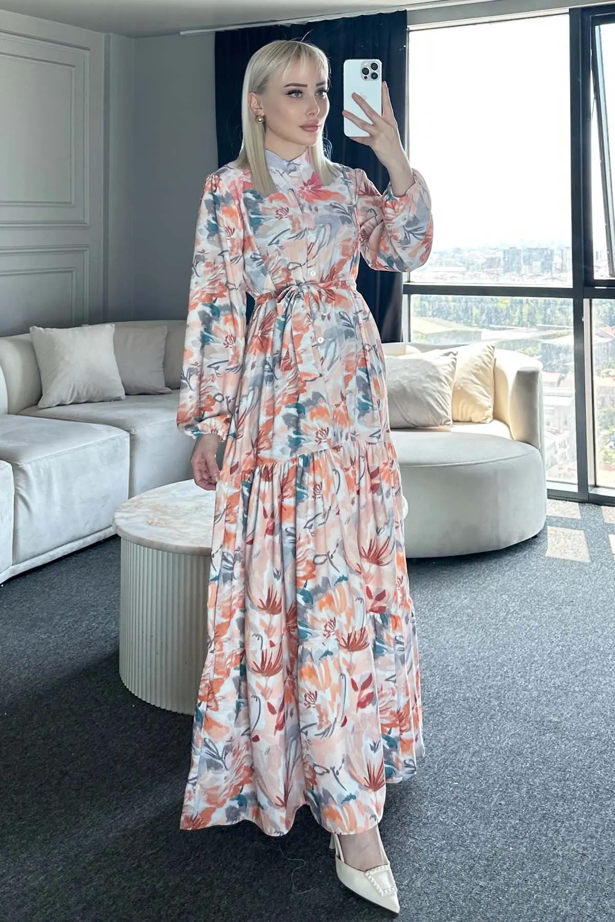 Floral Patterned Dress-detail