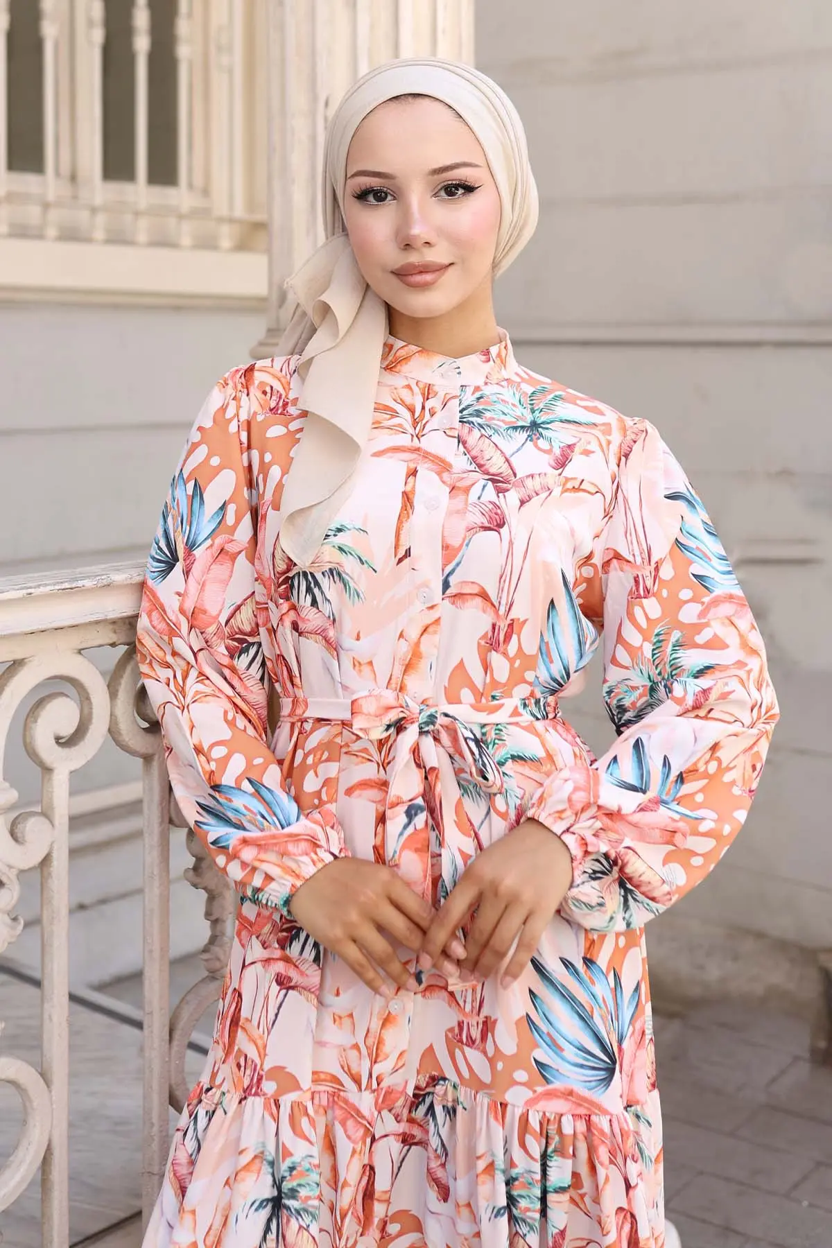 Floral Patterned Dress-detail