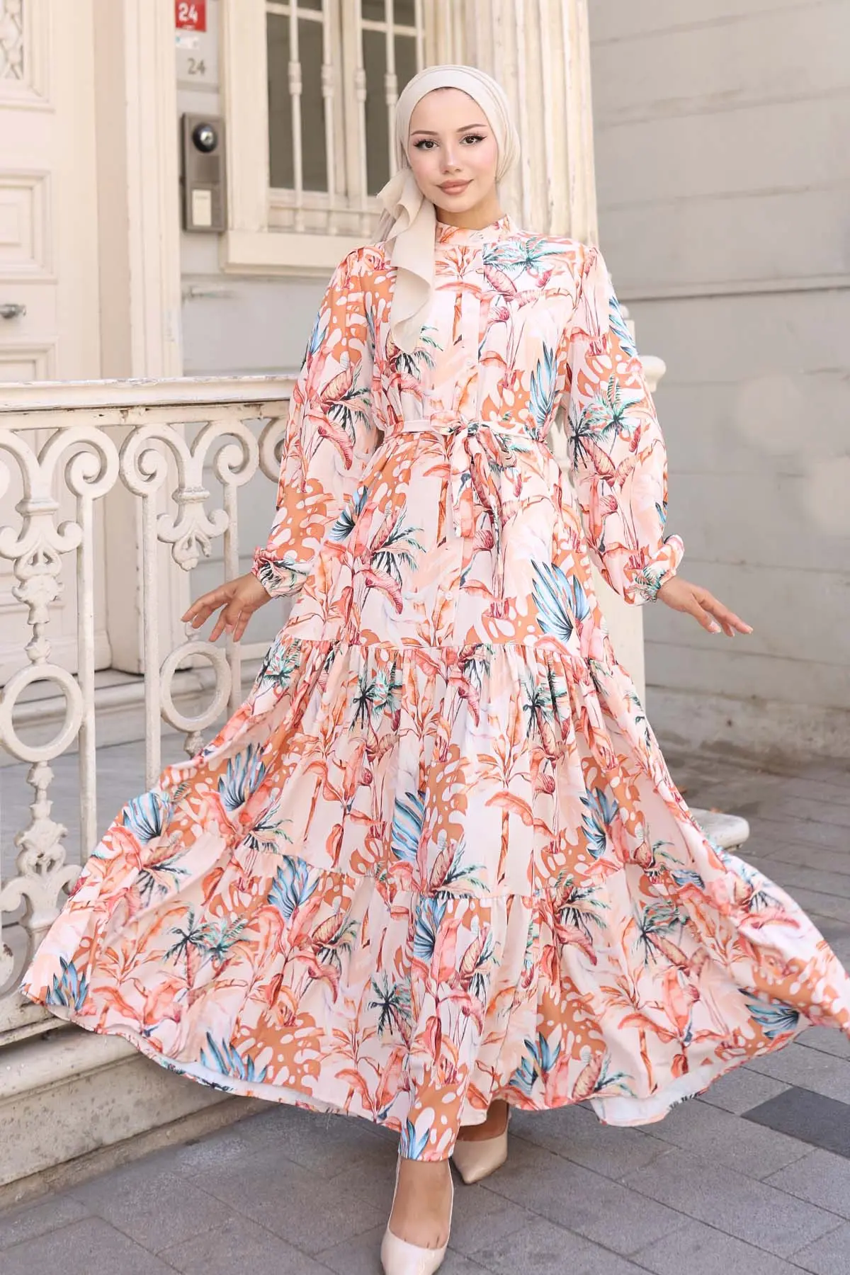 Floral Patterned Dress-detail