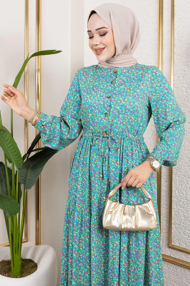 Floral Patterned Dress-detail