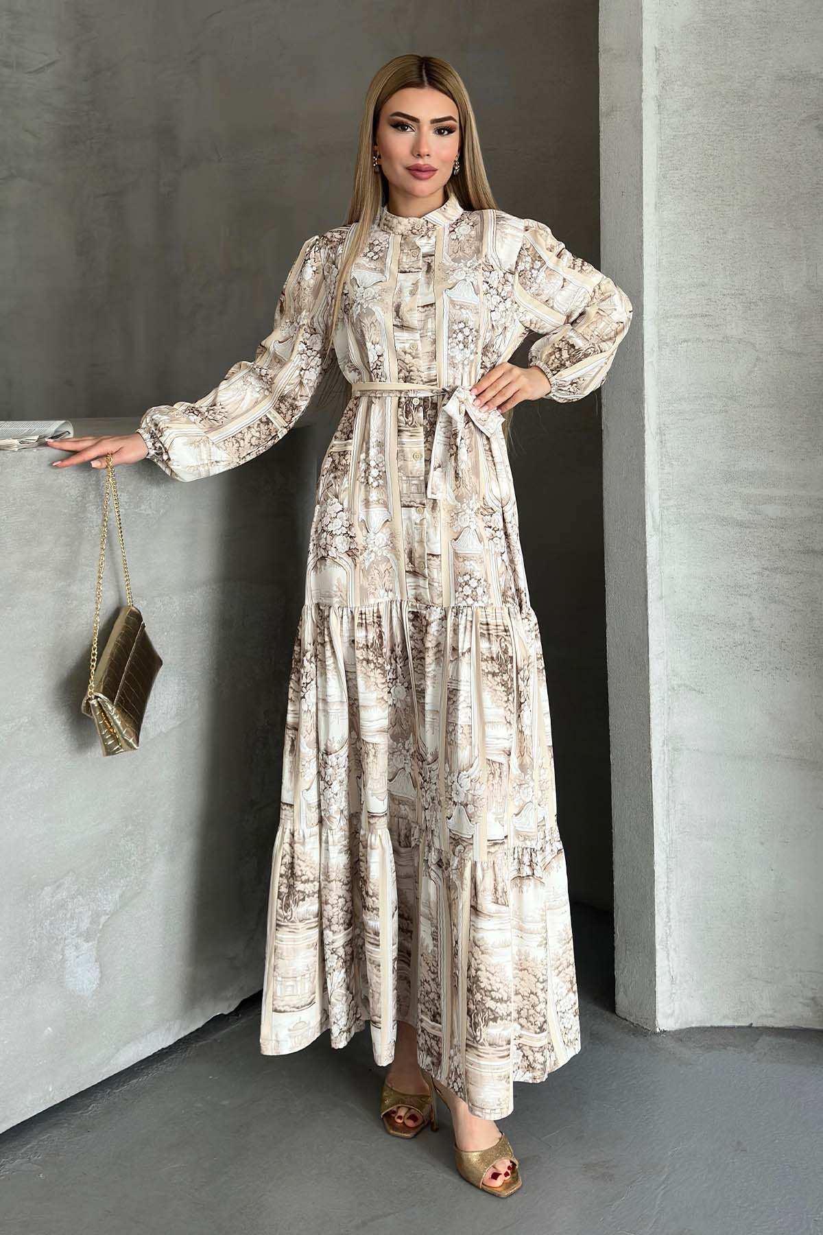 Floral Patterned Hijab Dress