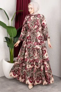 Floral Patterned Viscose Dress