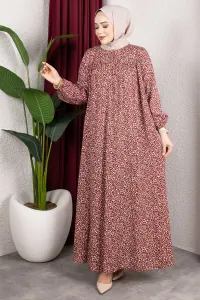 Floral Patterned Viscose Dress