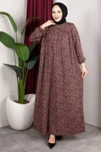 Floral Patterned Viscose Dress
