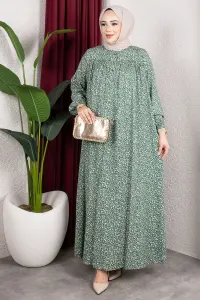 Floral Patterned Viscose Dress