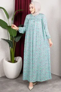 Floral Patterned Viscose Dress