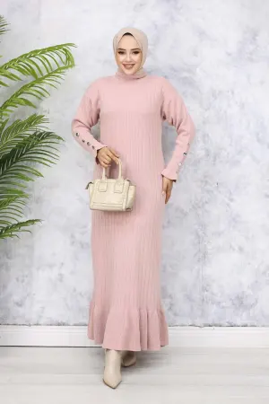 Frilly Knitwear Dress