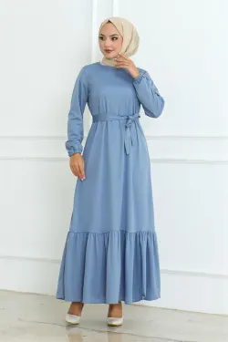 Frilly Skirt Hijab Dress