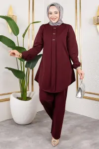 Front Patted Crepe Suit