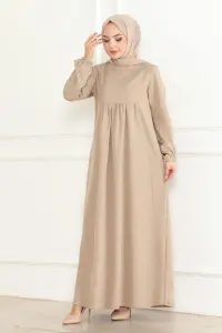 Front Pleated Casual Dress