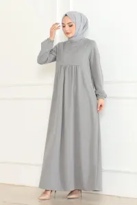 Front Pleated Casual Dress