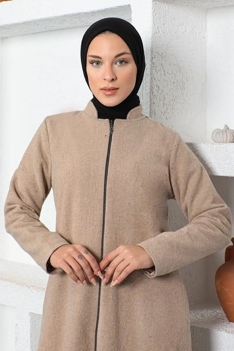 Front Zippered Cashmere Waistcoat-detail