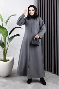 Fur Collared Cashmere Coat