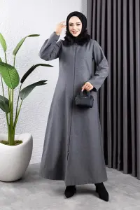 Fur Collared Cashmere Coat