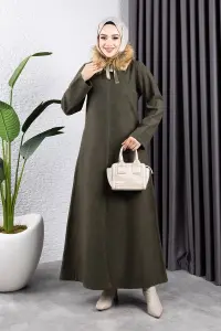 Fur Collared Cashmere Coat