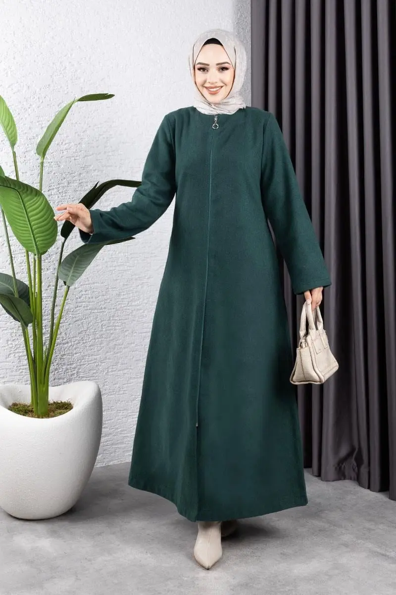 Fur Collared Cashmere Coat-detail