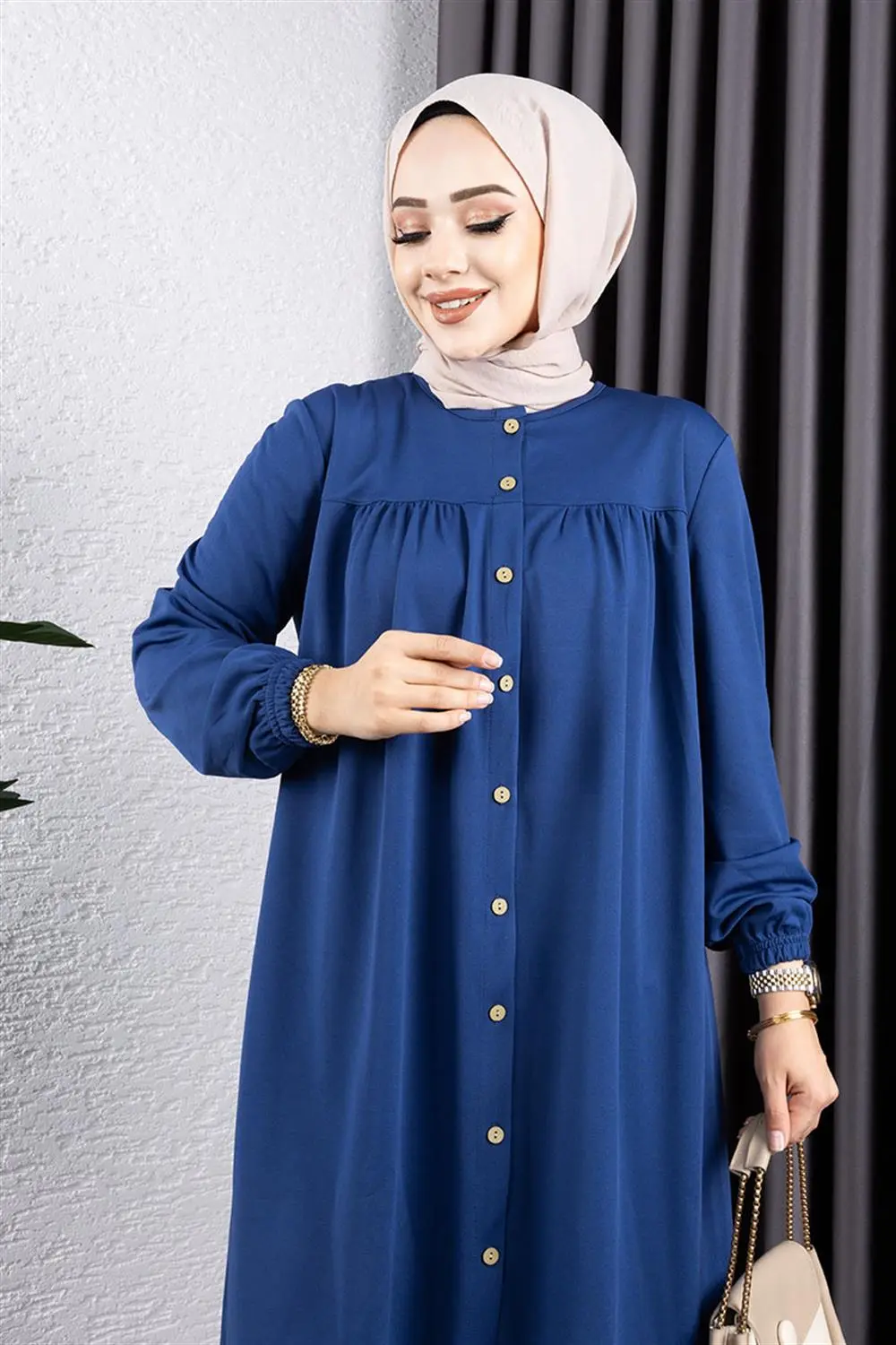 Gathered Hijab Set-detail