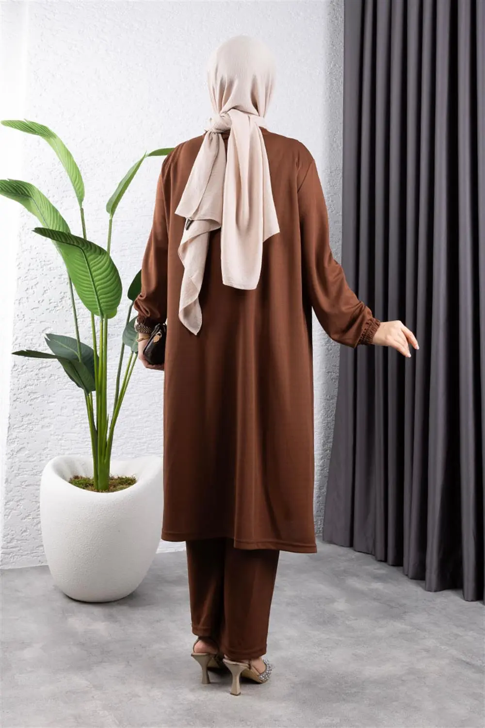 Gathered Hijab Set-detail