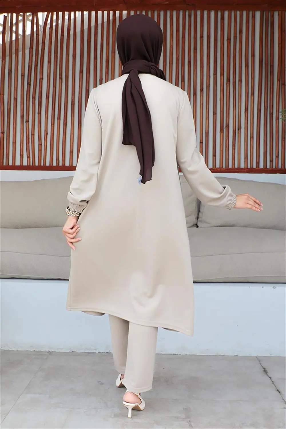 Gathered Hijab Set-detail