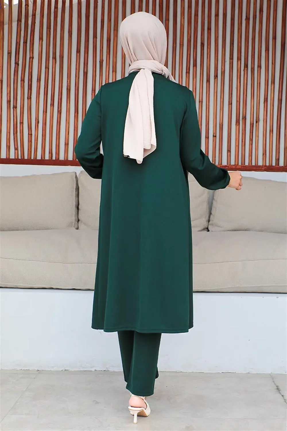 Gathered Hijab Set-detail