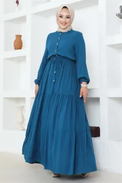 Gathered Waist Belted Dress