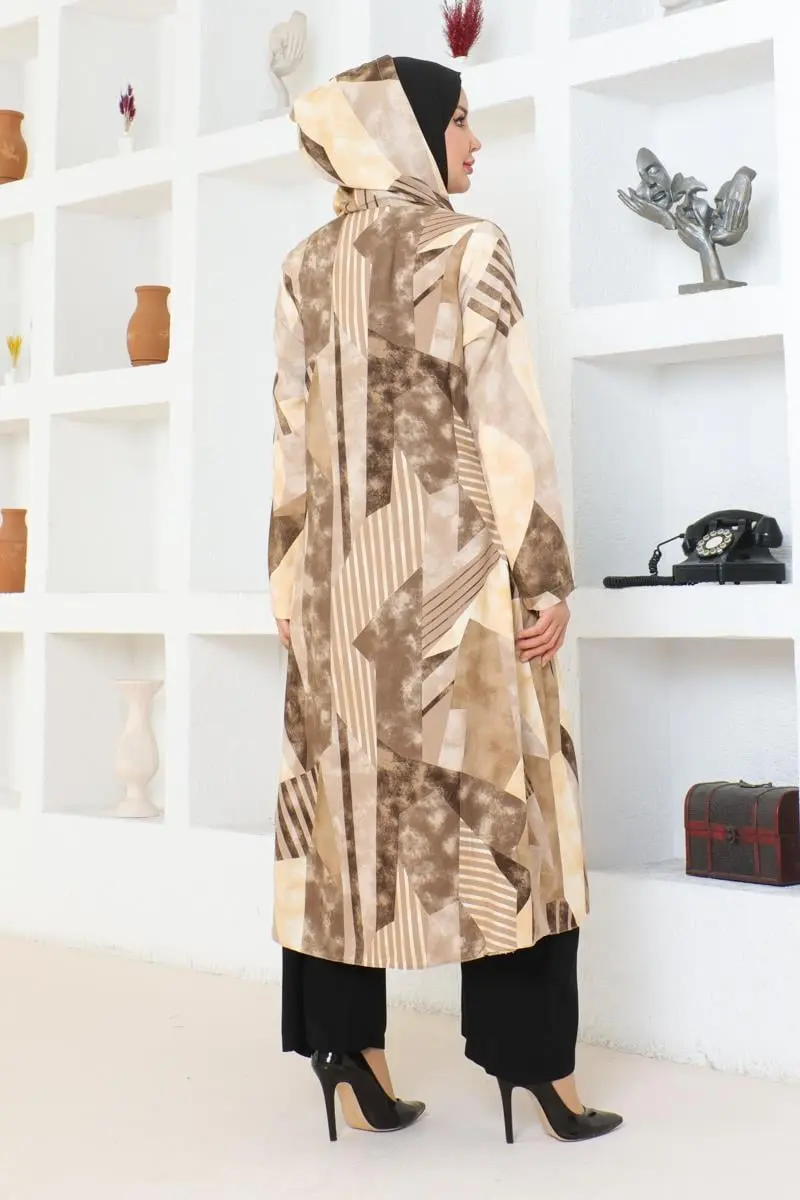 Geometric Patterned Hijab Set-detail