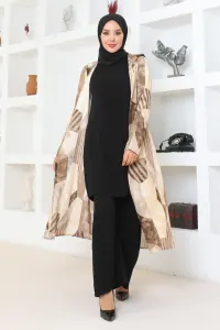Geometric Patterned Hijab Set