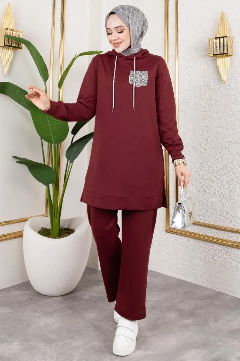 Glitter Detailed Sport Suit-detail