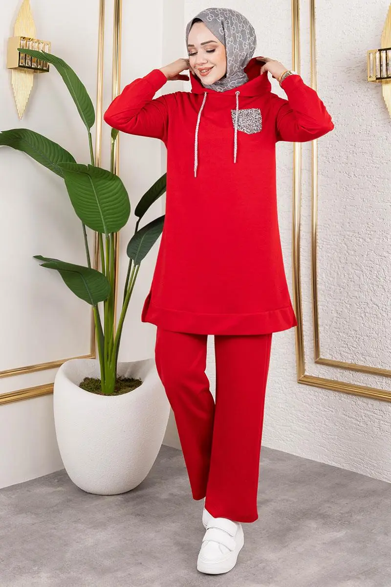 Glitter Detailed Sport Suit-detail