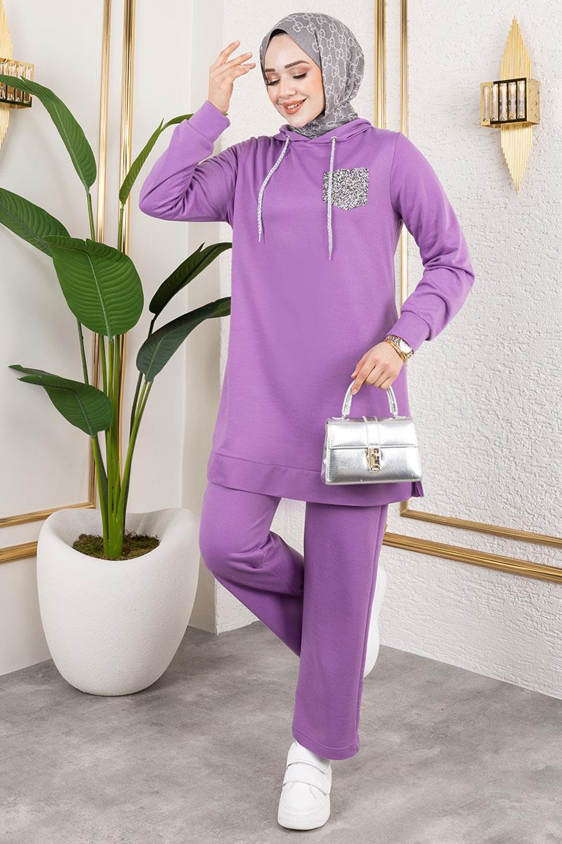 Glitter Detailed Sport Suit