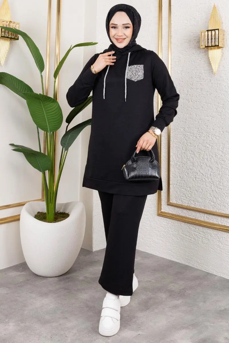 Glitter Detailed Sport Suit-detail