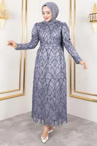 Glitter Pencil Evening Dress