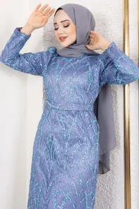 Glitter Pencil Evening Dress