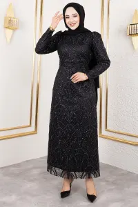 Glitter Pencil Evening Dress