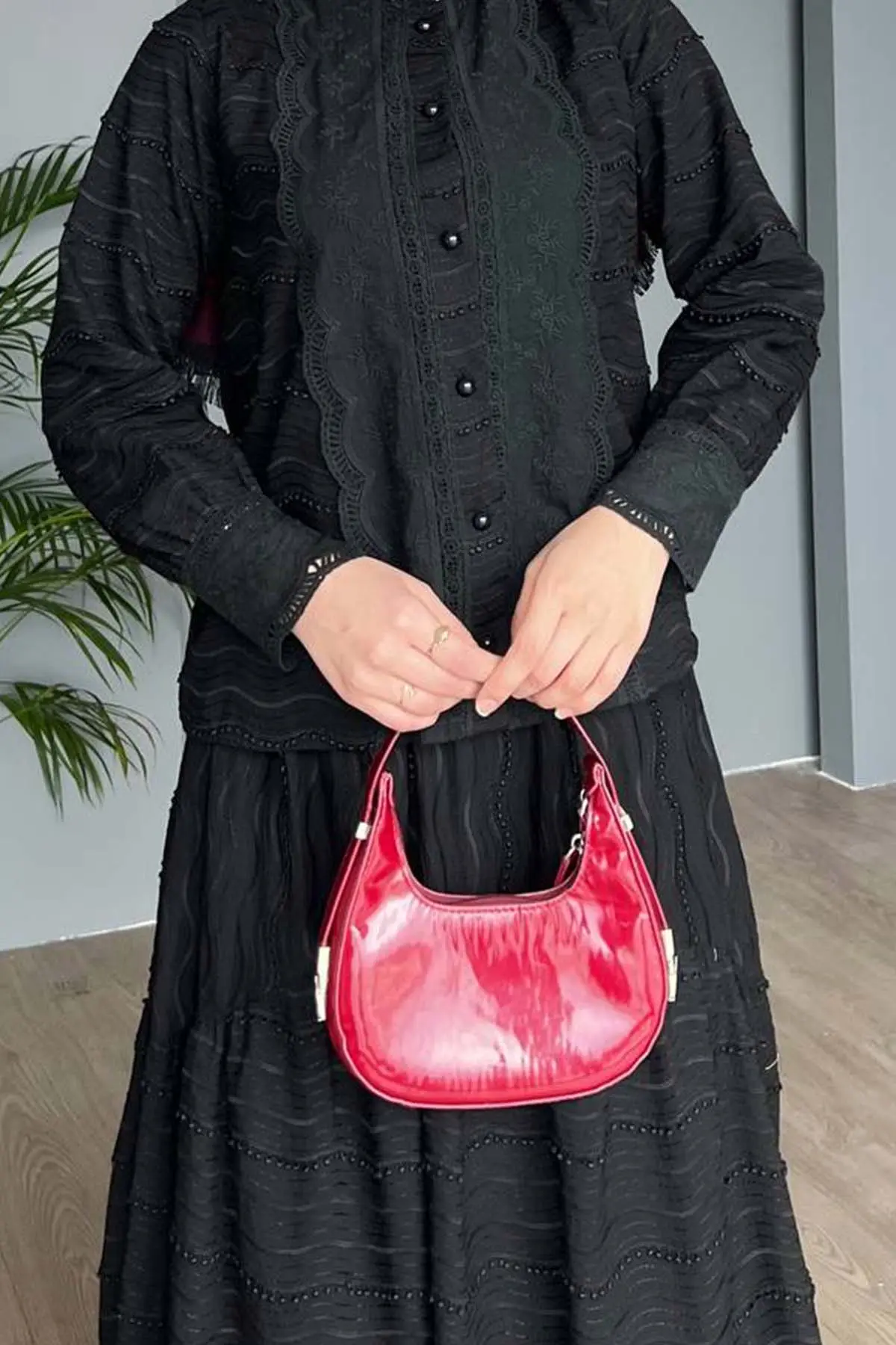 Guipure Detailed Embroidered Set-detail