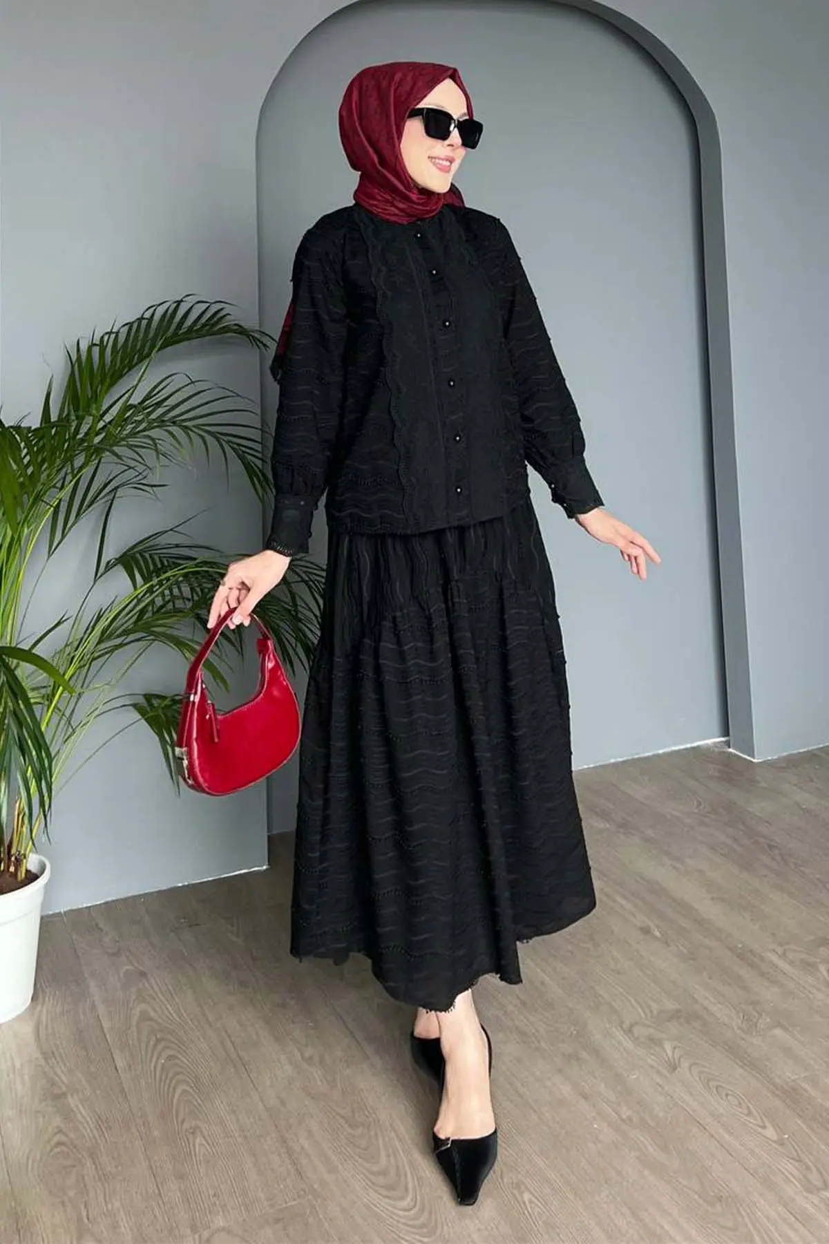 Guipure Detailed Embroidered Set-detail