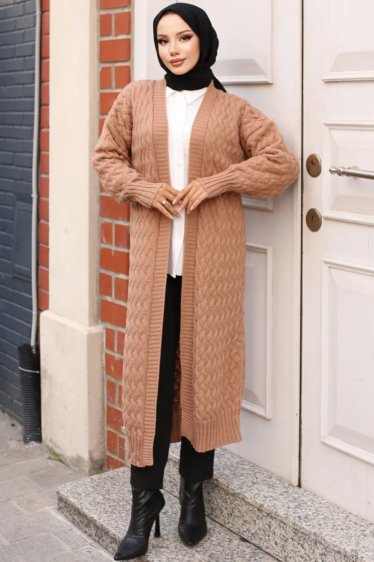 Hair Knit Long Sweater Cardigan