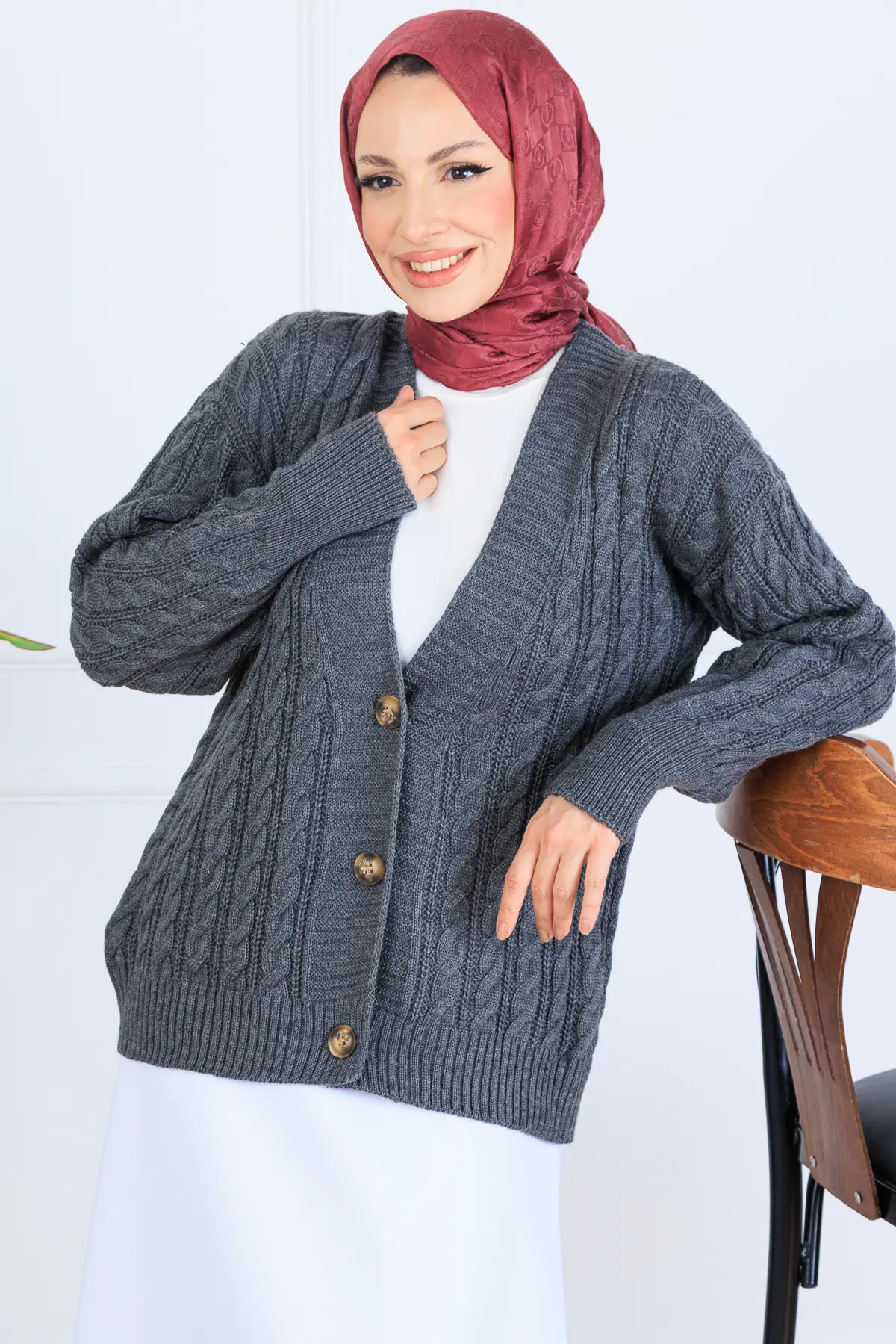 Hair Knit Short Knitwear Cardigan-detail