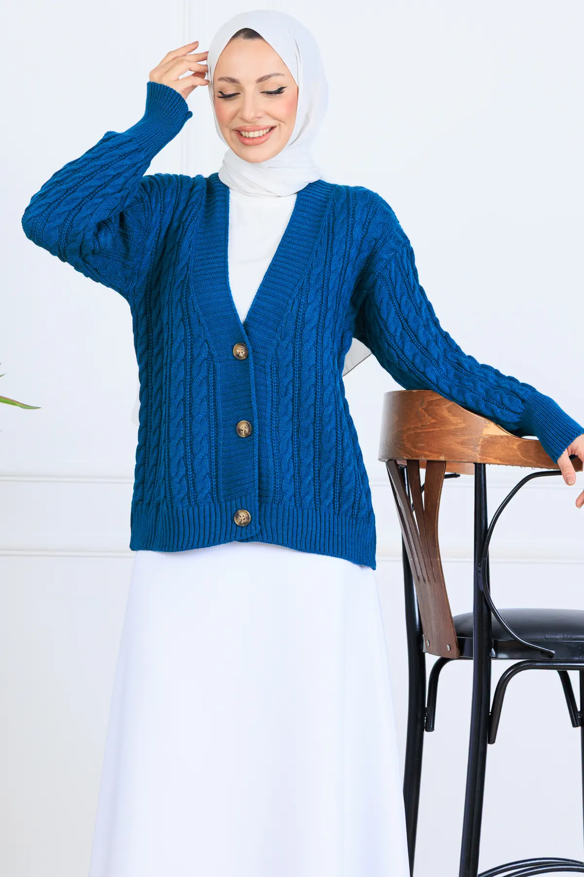 Hair Knit Short Knitwear Cardigan-detail