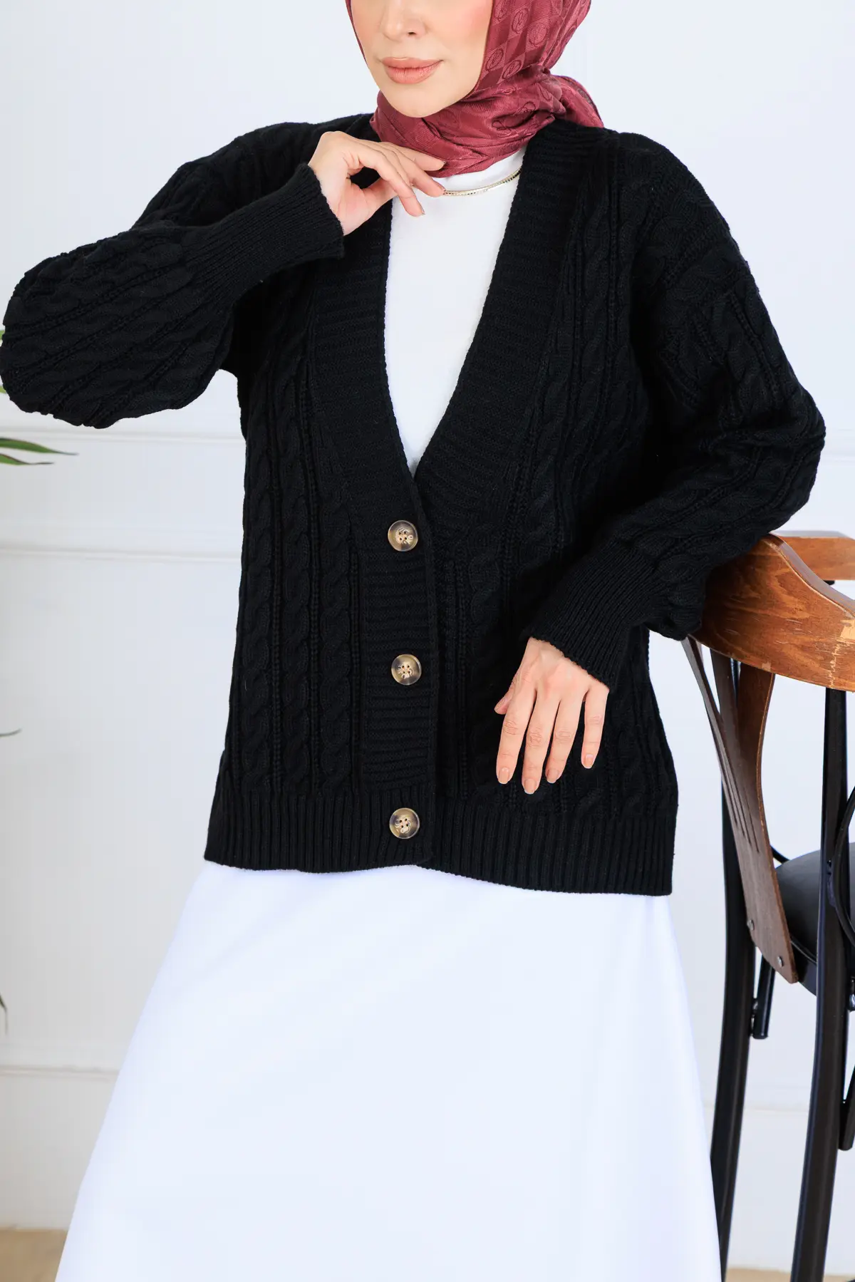 Hair Knit Short Knitwear Cardigan-detail